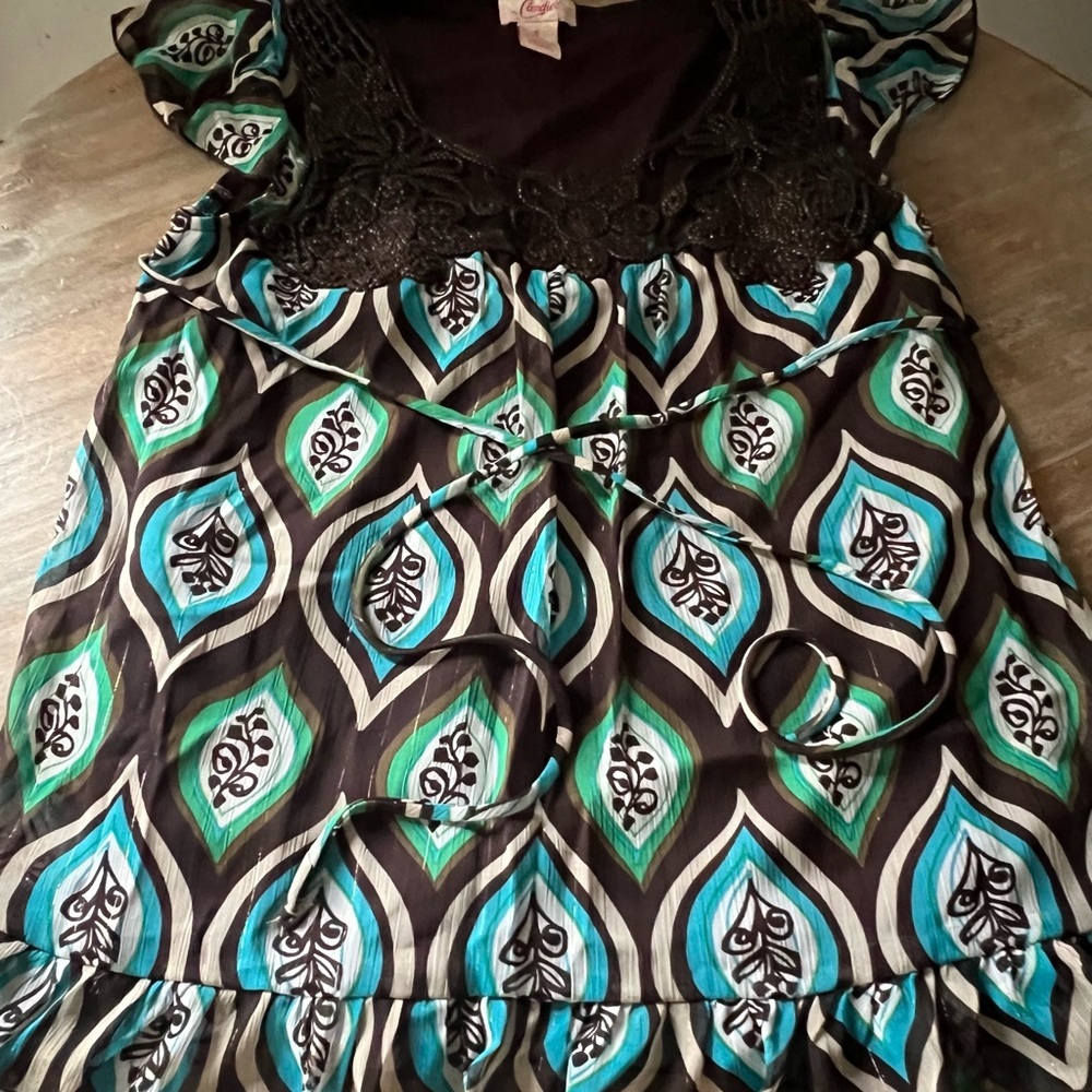 Candie’s Top: Brand new, never worn, cute top with embellished yoke. Size Small.